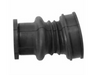 Black rubber fitting on white background