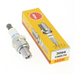 Spark plug and its packaging with NGK branding on a white background